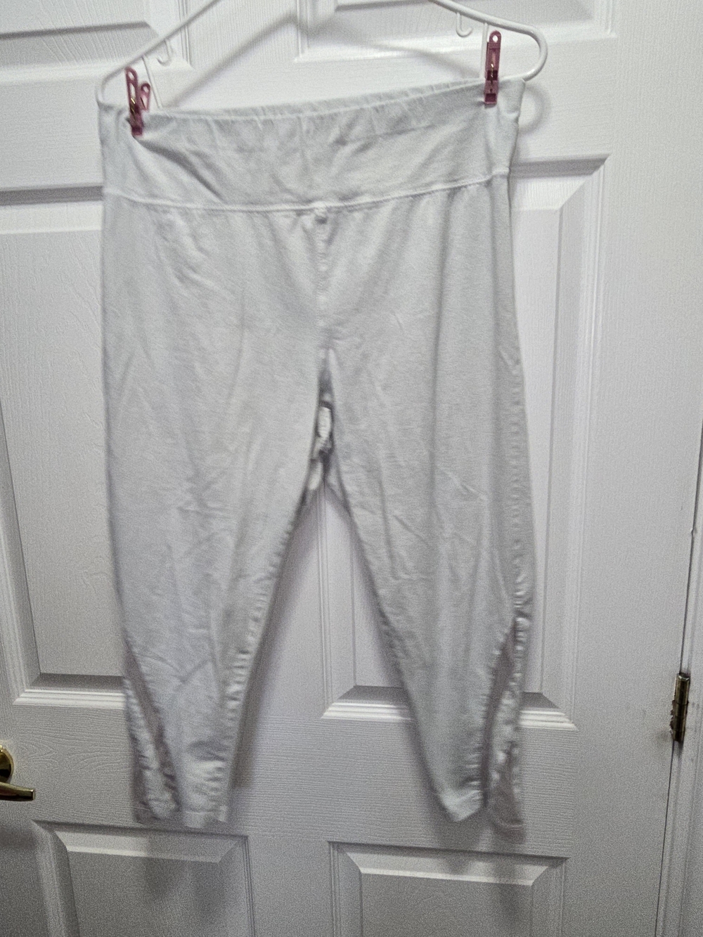 ACX White Mesh Accent Capri Leggings Womens